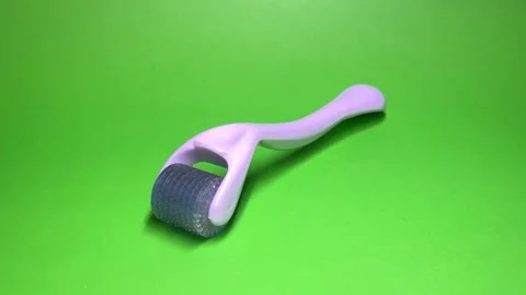 Derma roller for medical micro needling therapy. Dermaroller, mesopen. Stock Footage 303453603