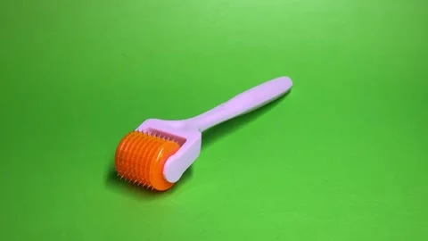 Derma roller for medical micro needling therapy. Dermaroller, mesopen. Stock Footage 303453684