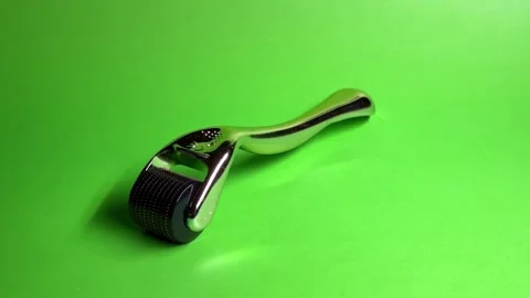 Derma roller for medical micro needling therapy. Dermaroller, mesopen. Stock Footage 303453686