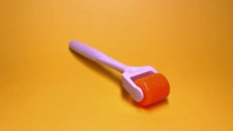 Derma roller for medical micro needling therapy. Dermaroller, mesopen. Stock Footage 303454213