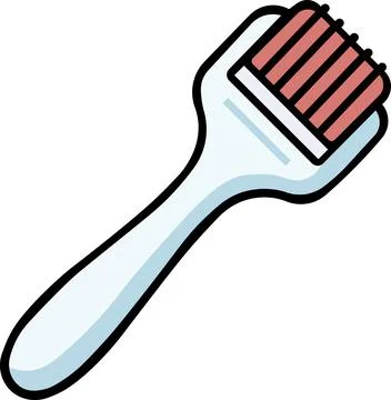 Dermaroller Microneedling Device Line Icon Stock Illustration