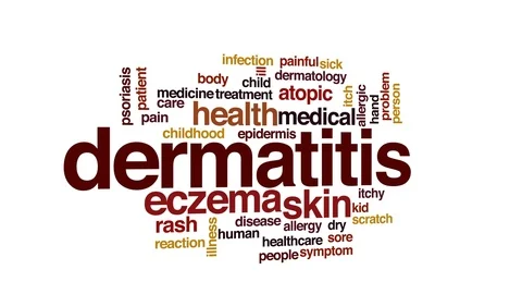 Dermatitis animated word cloud, text des... | Stock Video | Pond5