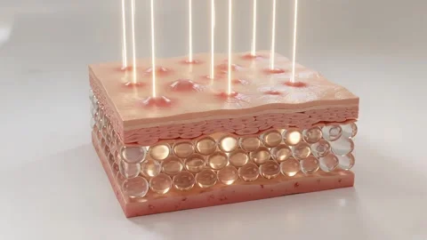 Dermatology Light Therapy Skin Concept. Video stock 343230175