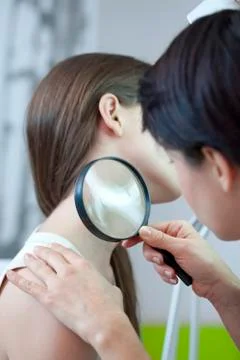 Dermatology, symptomatology, wom Stock Photos