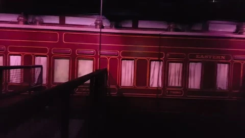 Derren Browns ghost train to open at Thorpe Park - preview gvs Stock Footage 148710628