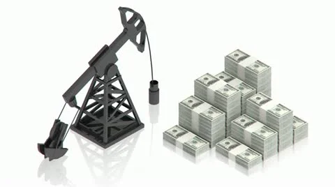 Derrick with paper dollars Stock Footage 11883254