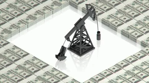 Derrick on paper dollars Stock Footage 11883268