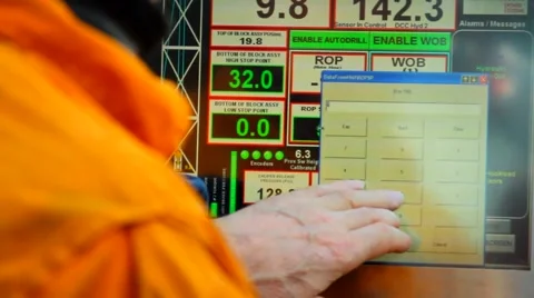 Derrick. Shale gas. Controls drilling Stock Footage 61127100