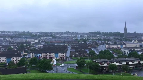Derry, Ireland traffic Video stock 81918565