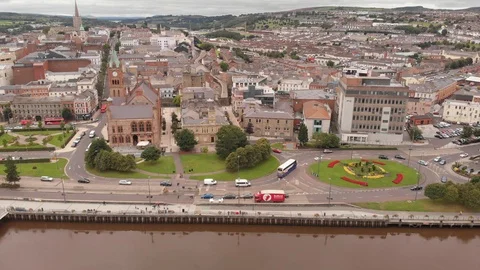 Derry transportation Aerial View Video stock 106645093