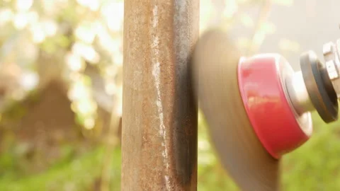 Derusting process, paint and rust removal Stock Footage 154298030