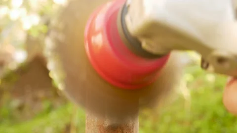 Derusting process, paint and rust removal Stock Footage 154738104