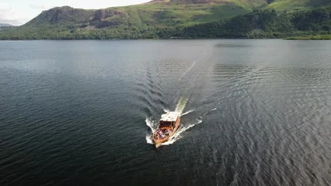 Derwent Water Launch Stock Footage 285329087