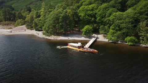 Derwent Water Launch Stock Footage 285329170