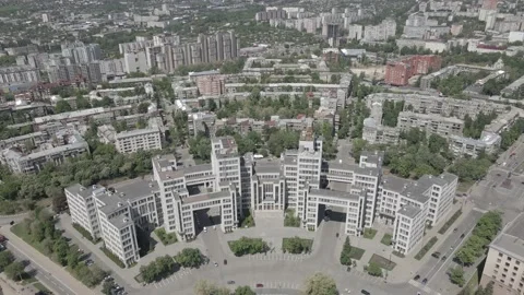 Derzhprom and surroundings Stock Footage 183787166