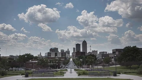 Des Moines Iowa Timelapse Stock Footage 196868940