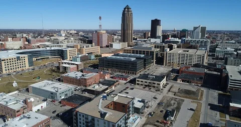 Des Moines Metro Aerial View Stock Footage 86779293