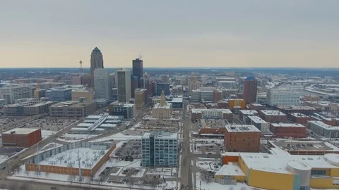 Des Moines Skyline Aerial Static 2 Stock Footage 116623161