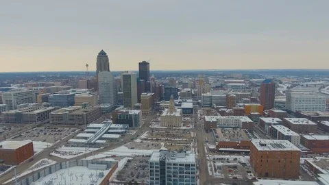Des Moines Skyline Aerial Static 3 Stock Footage 116623285