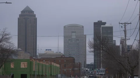 Des Moines Skyline Stock Footage 122950245
