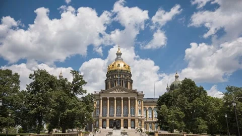 Des Moines State Capital Timelapse Stock Footage 199410736