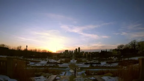 Des Moines Sunset Stock Footage 146565670