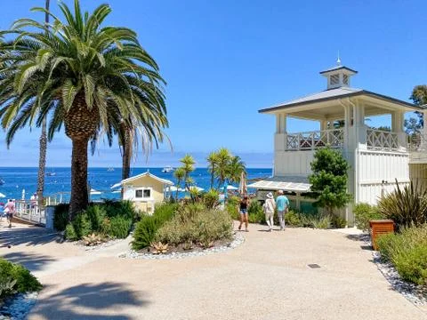 Descanso beach club, Santa Catalina Island, USA Stock Photos