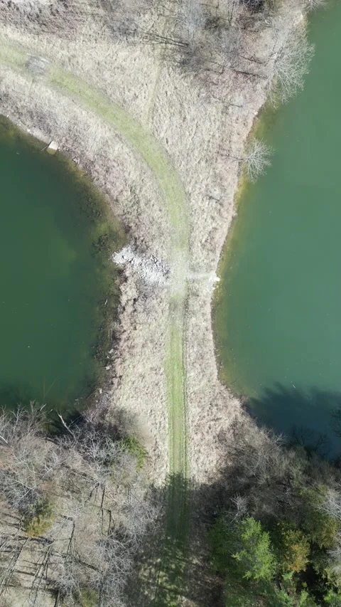 Descend between two stip mines Stock Footage 236942379