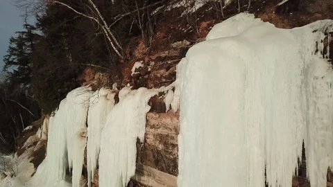 Descend ice falls Stock Footage 86656485