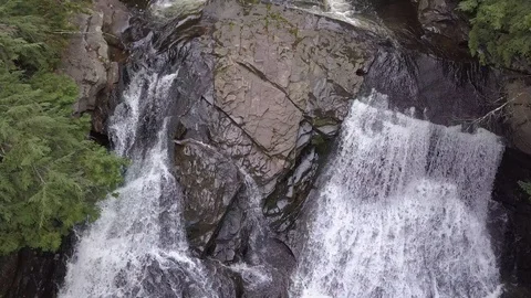 Descend on waterfall Stock Footage 100126674