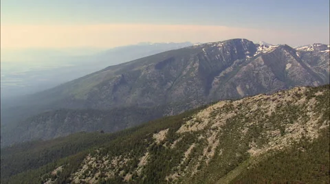 Descending From The Bitterroot Mountains To The East Stock Footage 65439259