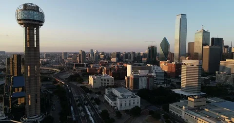 Descending into Dallas Stock Footage 120765956