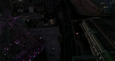 Descending into downtown Mobile Stock Footage 146637288