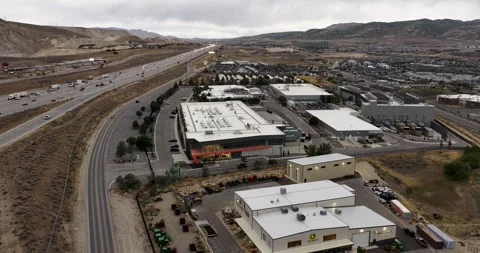 Descending drone view of Granit Point Campus Enterprise Data Center in Stock Footage 339002754