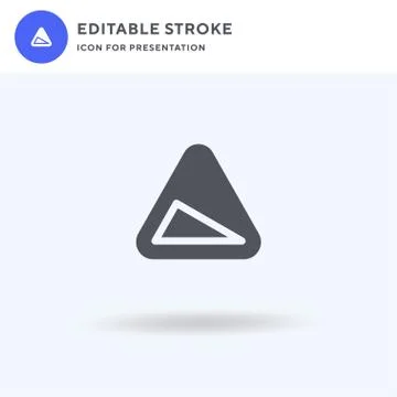 Descending icon vector, filled flat sign, solid pictogram isolated on white Stock Illustration