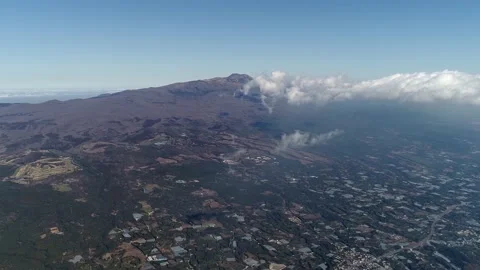 Descending imaging Halla Mountain Stock Footage 135279954
