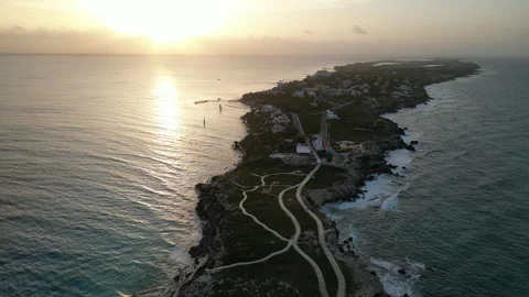 Descending on the island Stock Footage 247392244