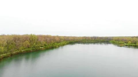 Descending on Lake #1 Video stock 108543404