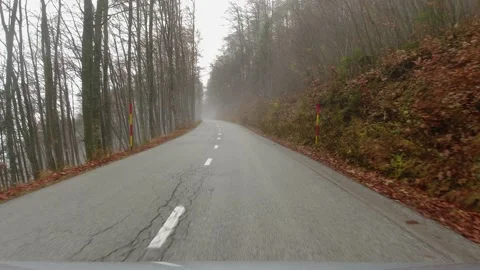Descending on mountain road Stock Footage 167077796