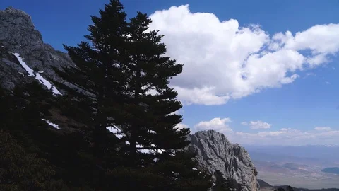 Descending from mountian Stock Footage 88374878