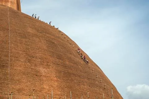 Descending a temple Stock Photos