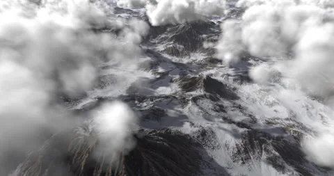 Descending Through Clouds (2160p 23.976) Stock Footage 342342532