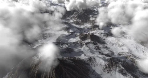 Descending Through Clouds (2160p 25fps) Stock Footage 342342523