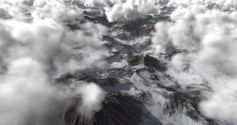 Descending Through Clouds (2160p 29.97) Video stock 342342587