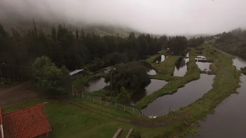 Descending towards Canoes Stock Footage