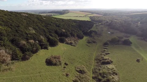Descending into valley Stock Footage 71302148