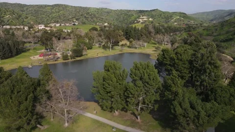 Descending view of the lake 01 Stock-Footage 233129647