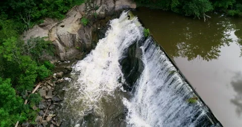 Descending into Waterfall Stock Footage 148929452