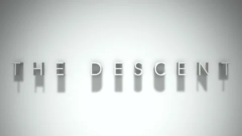 The descent 3D title animation with shadows on a white background Stock Footage 297048465