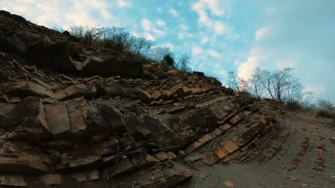 Descent  off a cliff Stock Footage 106091290